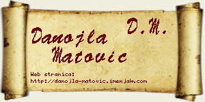 Danojla Matović vizit kartica